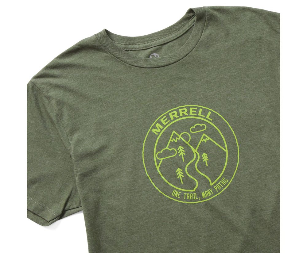 Merrell Kort Ærme Herre - Trailmarker Tee - Olivengrøn - XRF706823